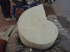 Starting to cut in the shape
